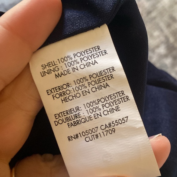 Marina women’s blue lace overlay formal dress 16W midi Mother of the Bride - Picture 7 of 7